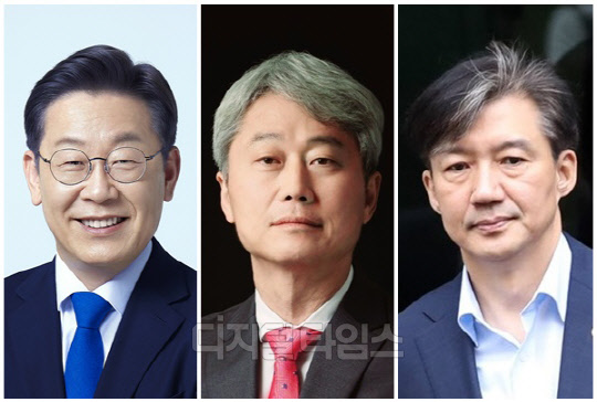 (왼쪽부터) 이재명 더불어민주당 대표, 김근식 경남대학교 정치외교학과 교수, 조국 전 법무부 장관. <디지털타임스 DB, 민주당 제공, 연합뉴스>